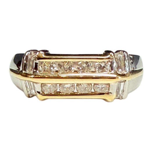 Platinum & 18k Gold Diamond Ring