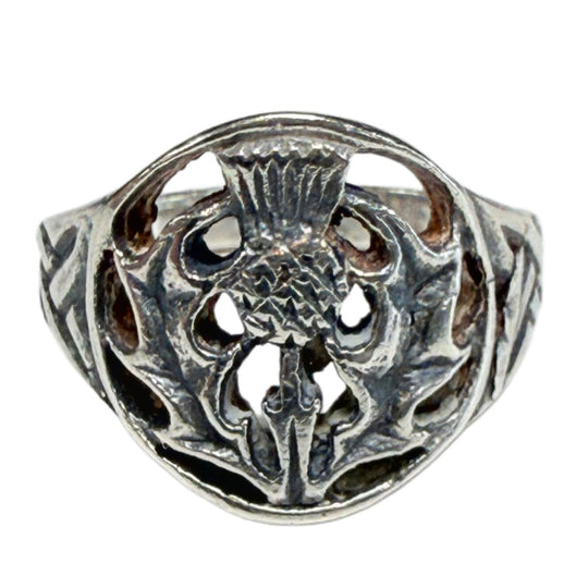 Silver Thistle Ring