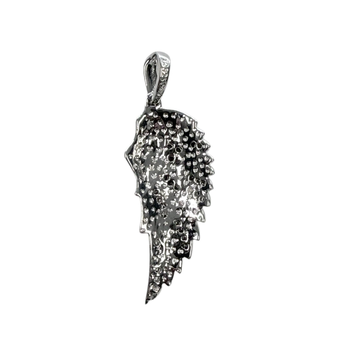 Great Lakes Coin Silver & Diamond Angel Wing Pendant