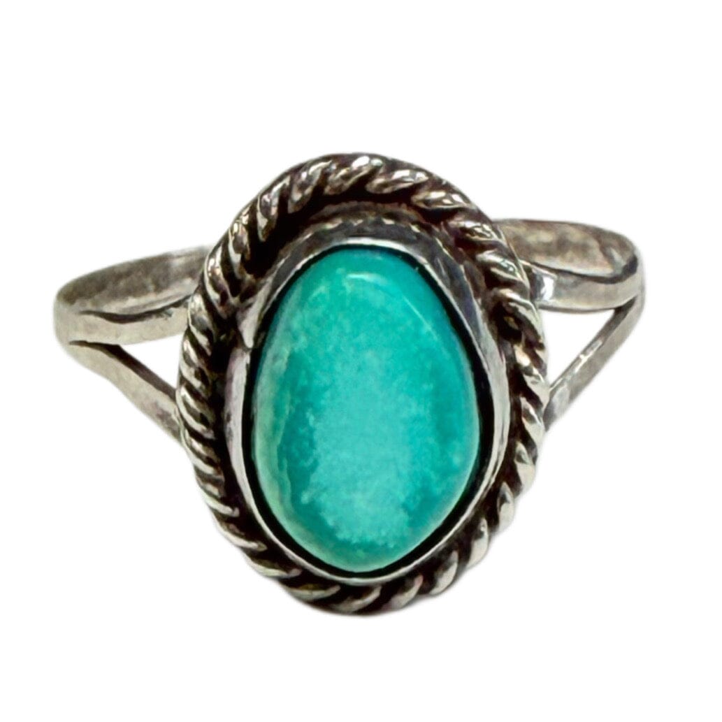 Great Lakes Coin Native American Silver & Turquoise Ring