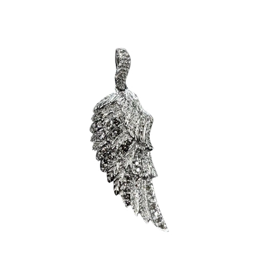 Silver & Diamond Angel Wing Pendant