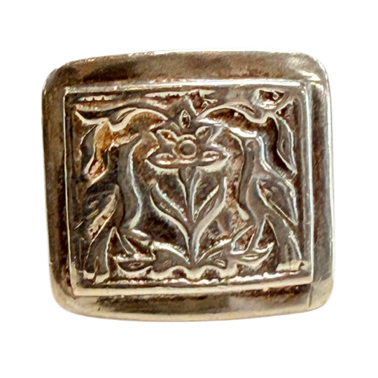 Silver Birds of Paradise Ring
