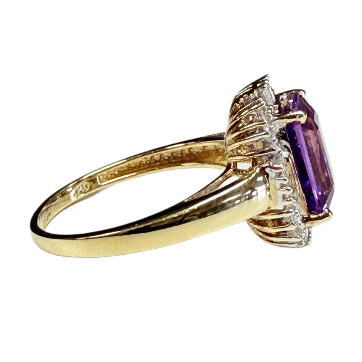 Great Lakes Coin 10k Amethyst & Diamond Ring