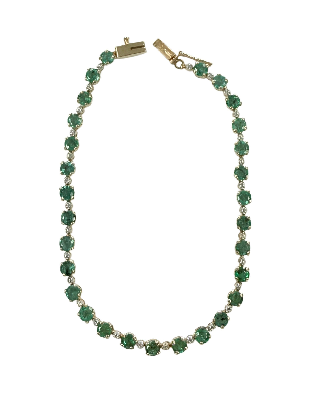 Great Lakes Coin 10k Yellow Gold & Emerald Bracelet