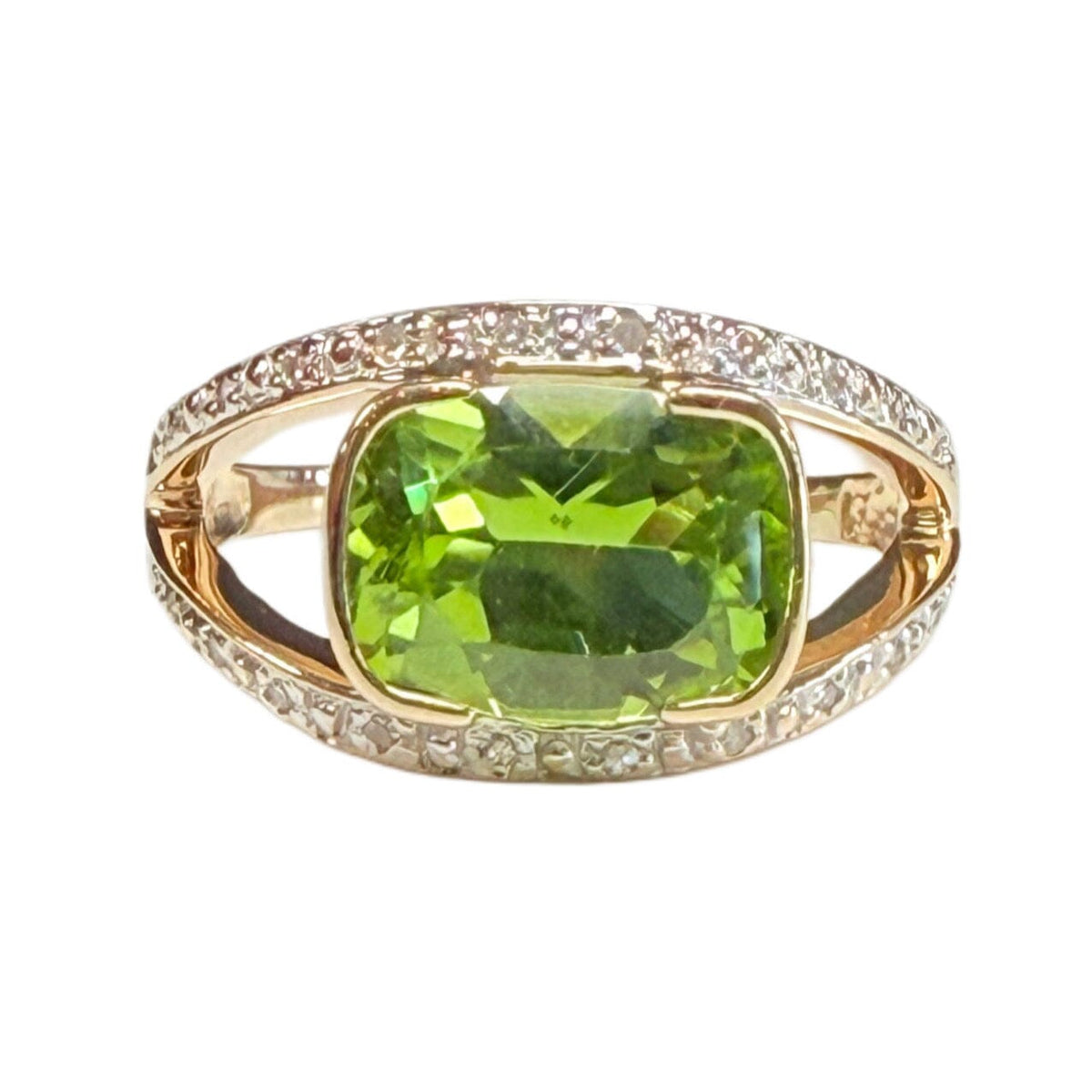 Great Lakes Coin 14k Peridot & Diamond Ring