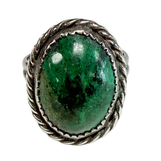 Native American Silver & Green Turquoise Ring
