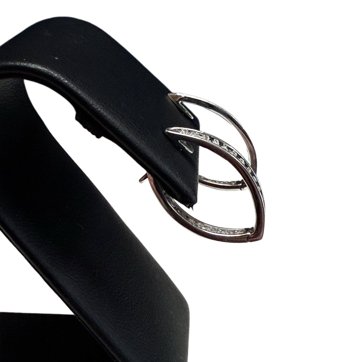 Great Lakes Coin 14k White Gold Inside Outside Diamond Hoop Earrings