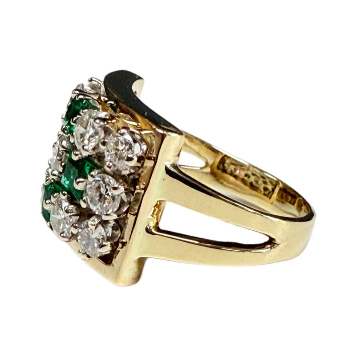 Great Lakes Coin 10k Gold, Emerald & Diamond Ring