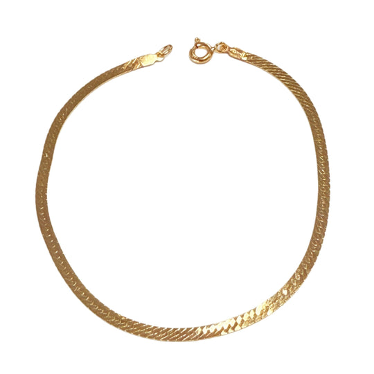 14k Gold Herringbone Bracelet