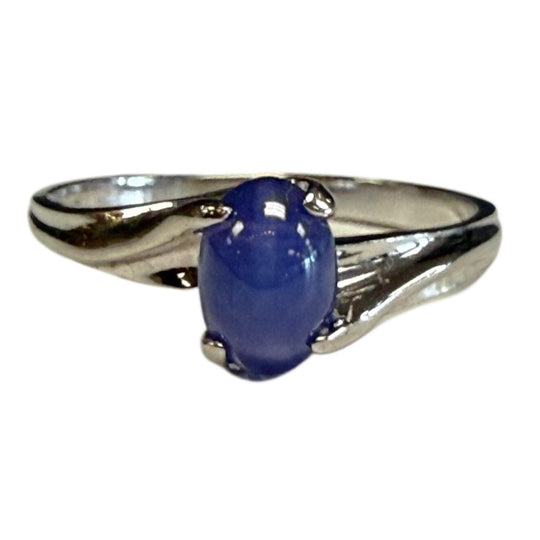 10k White Gold & Star Sapphire Ring