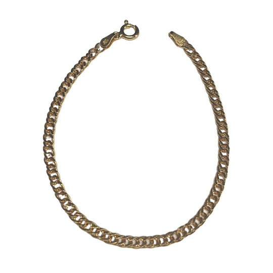 Gold Plated Silver Curb Bracelet