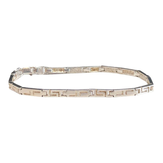 Silver Greek Key Bracelet