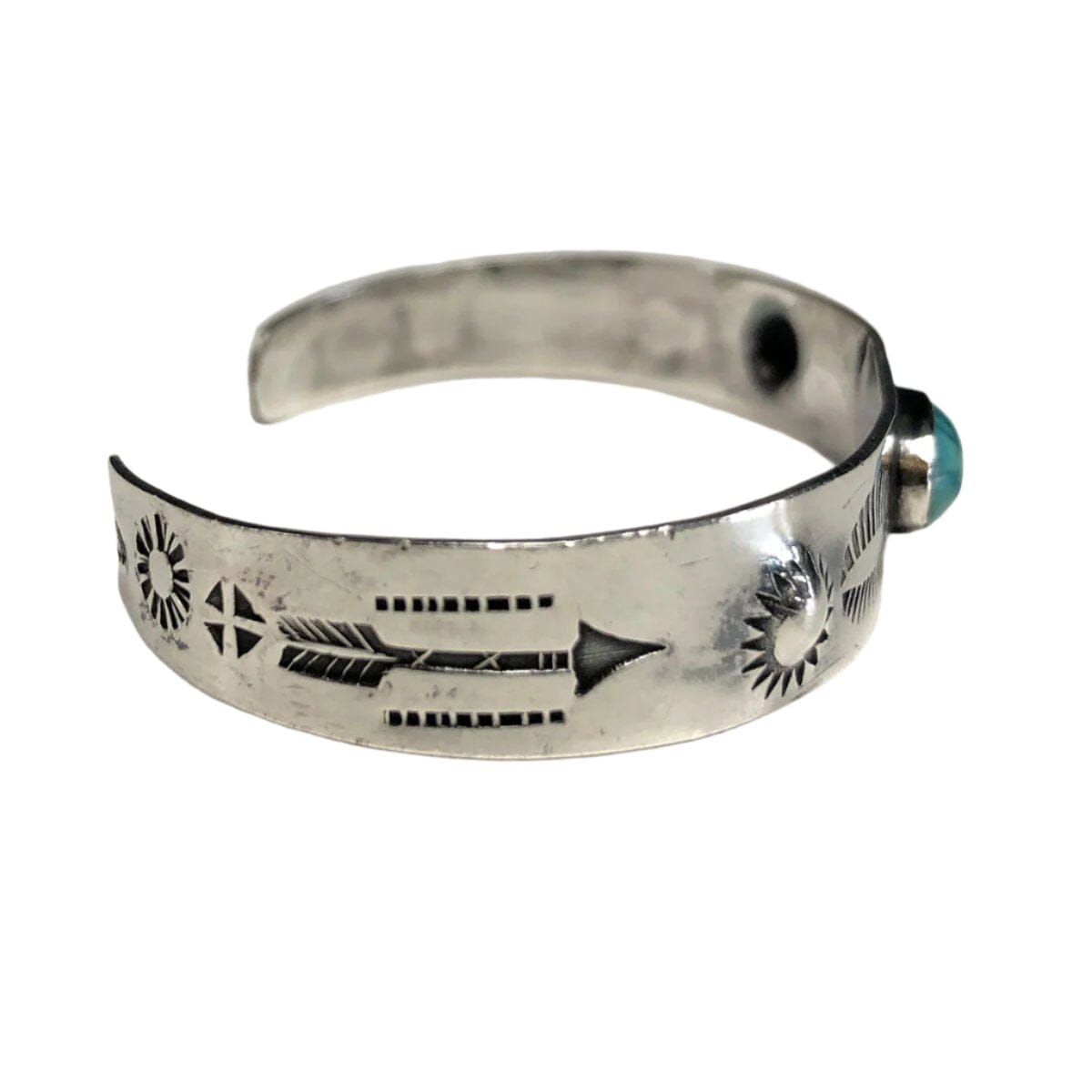 Great Lakes Coin Silver &amp; Turquoise Bangle
