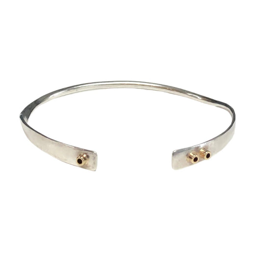 Silver & 14k Gold Bangle