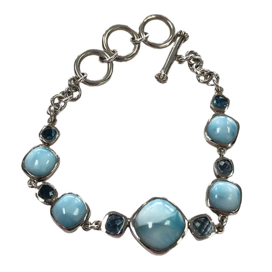 Silver & Larimar Bracelet