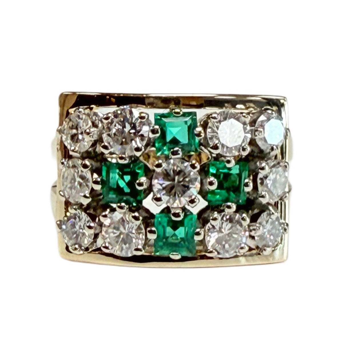 Great Lakes Coin 10k Gold, Emerald & Diamond Ring