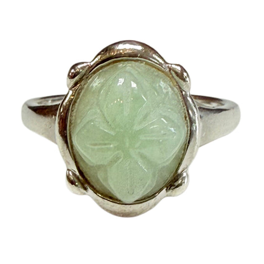 Silver & Jade Ring