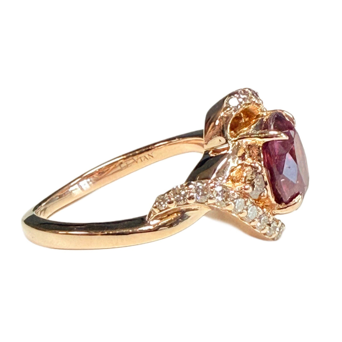 Great Lakes Coin Le Vian 14k Rose Gold Garnet & Diamond Ring