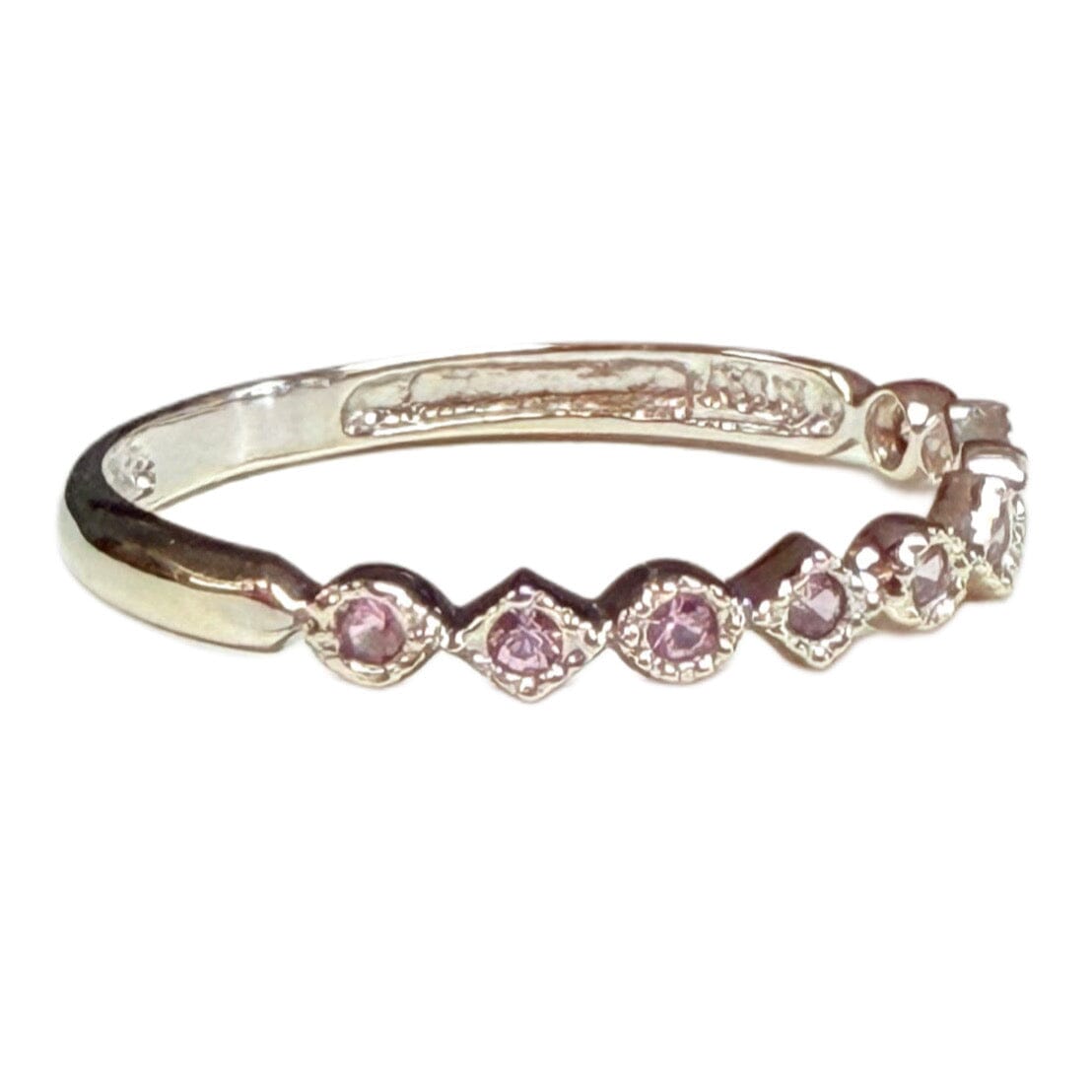 Great Lakes Coin 10k White Gold & Amethyst Stacker Ring