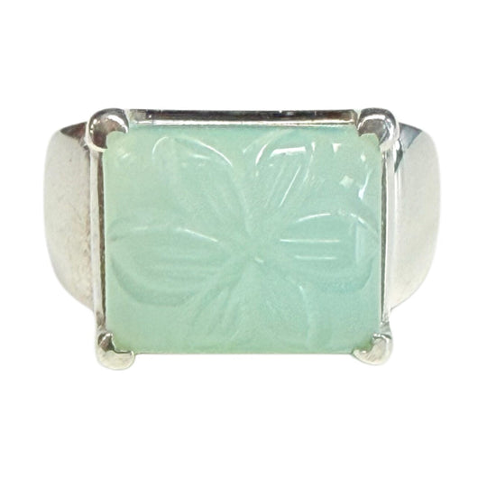 Silver & Jade Signet Ring