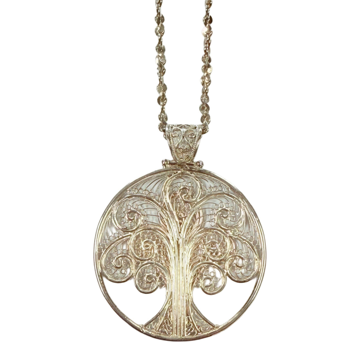Great Lakes Coin Silver Filigree Necklace