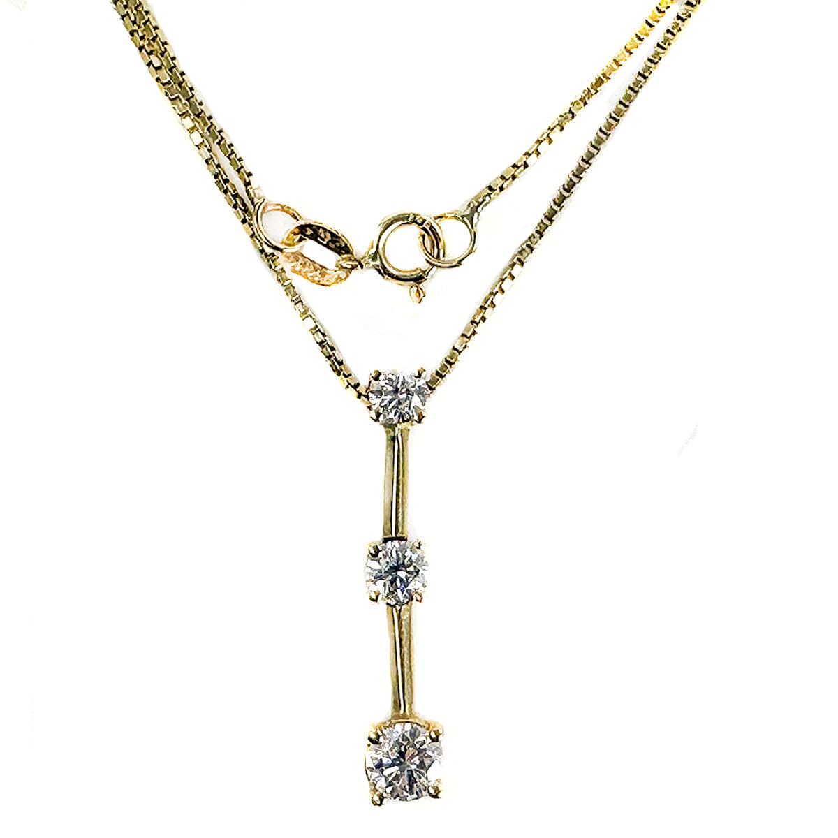 Great Lakes Boutique 14 k Gold &amp; Diamond Drop Necklace