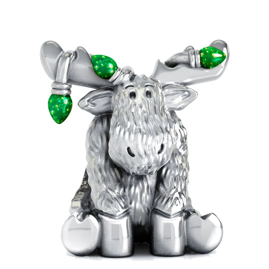 Bella Fascini Christmas Moose String of Lights Emerald Green