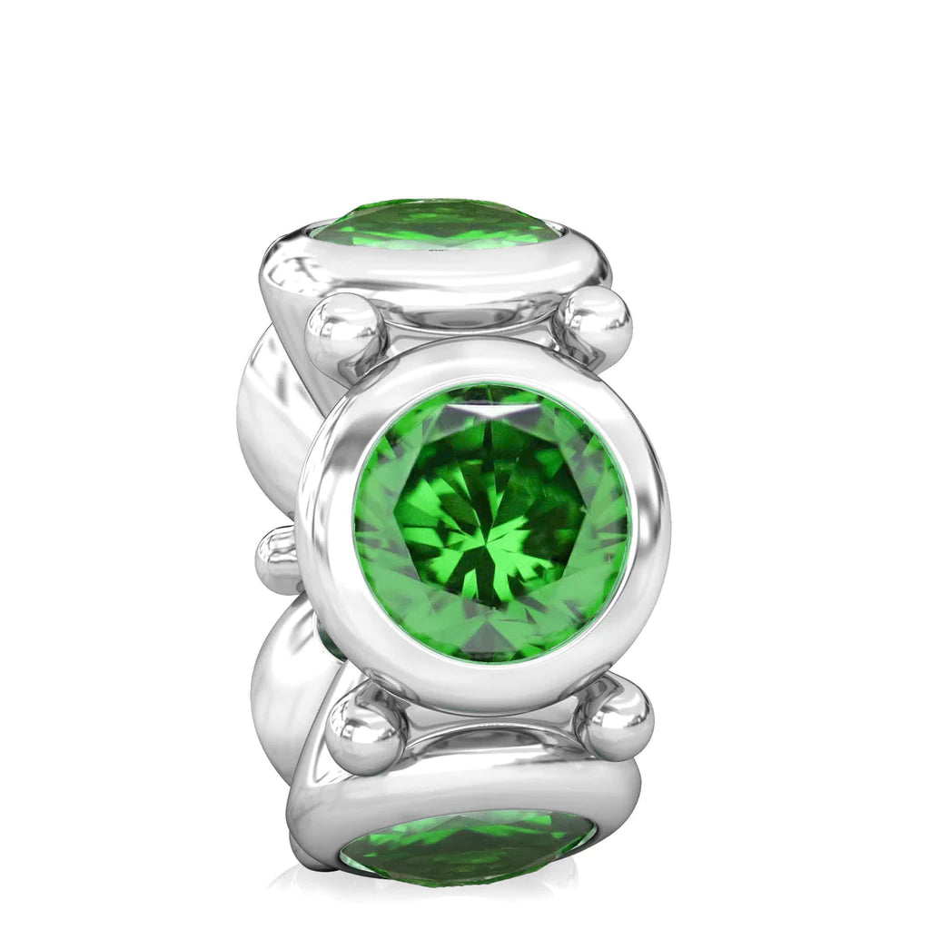 Great Lakes Boutique Bella Fascini Round CZ Lights Emerald