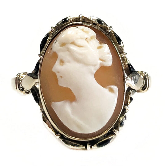 14k Gold Cameo Ring