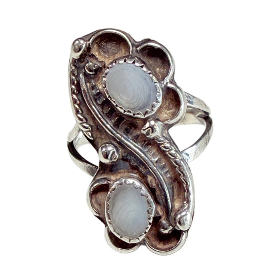 Native American Silver & Mother of Pearl Ring