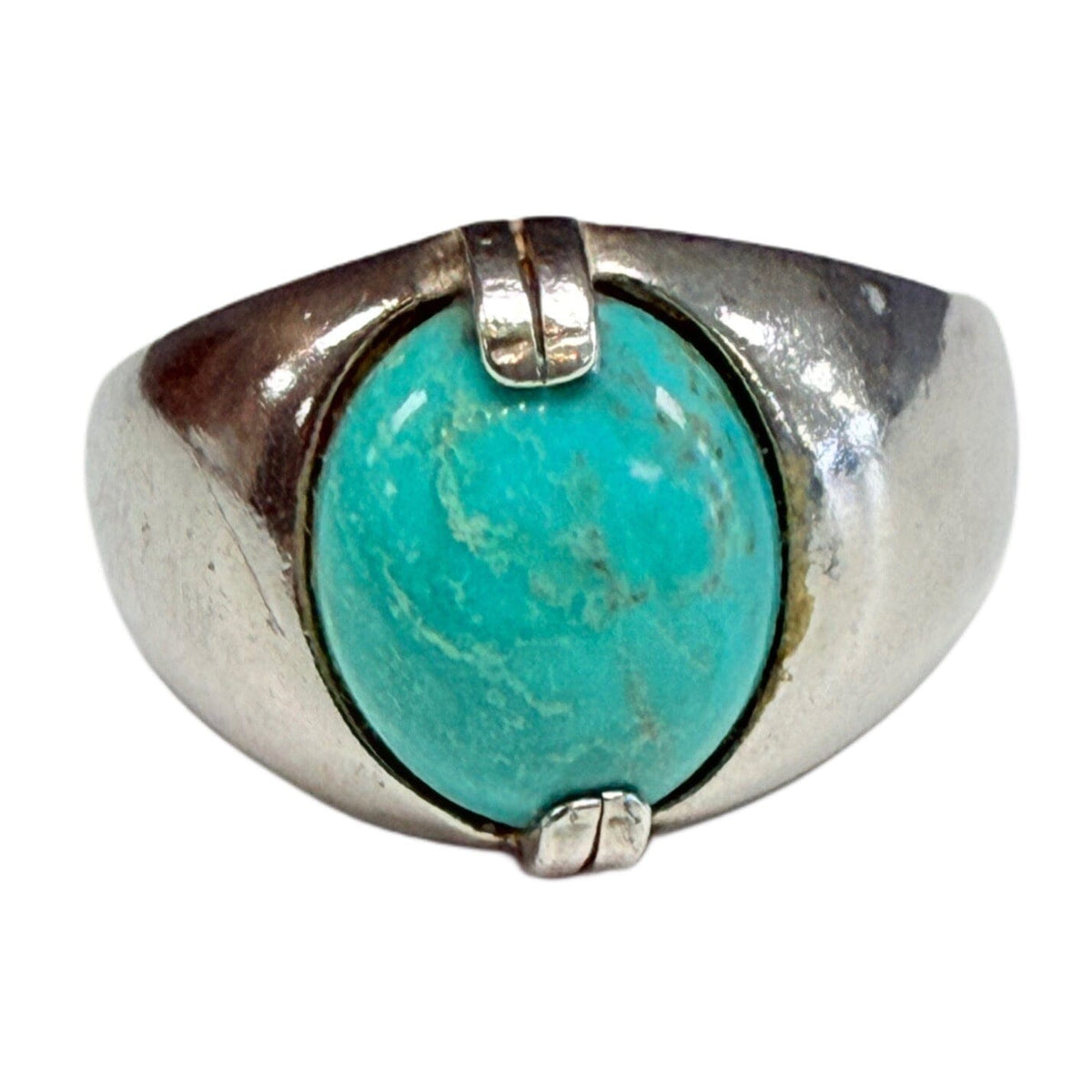 Great Lakes Coin Silver & Turquoise Ring