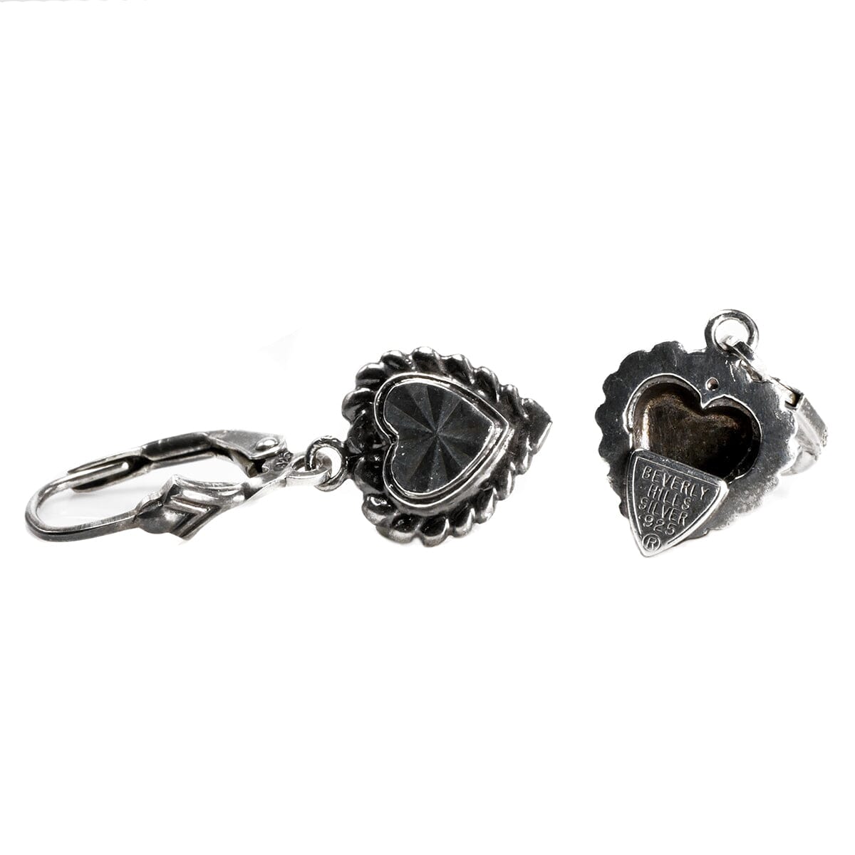 Great Lakes Boutique Beverly Hills Silver Heart Earrings