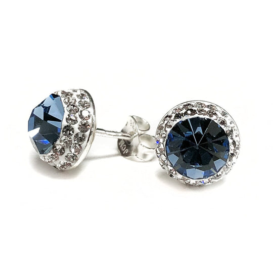 Silver & Cubic Zirconia Stud Earrings