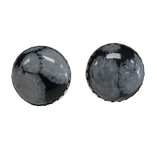 Silver & Faux Gemstone Earrings