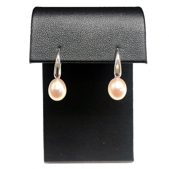 Silver & Faux Pearl Earrings
