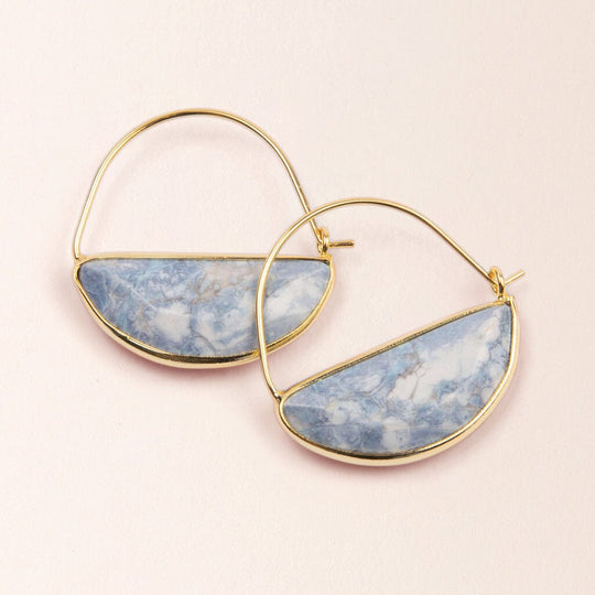 Scout Curated Wears Stone Prism Hoop Blue Howlite & Gold
