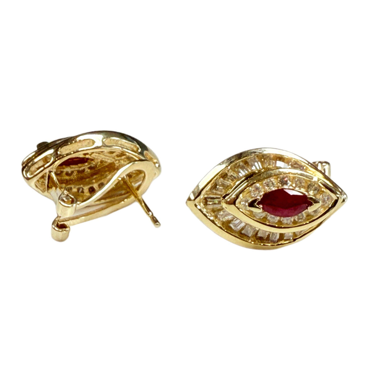 Great Lakes Coin 14k Ruby & Diamond Earrings