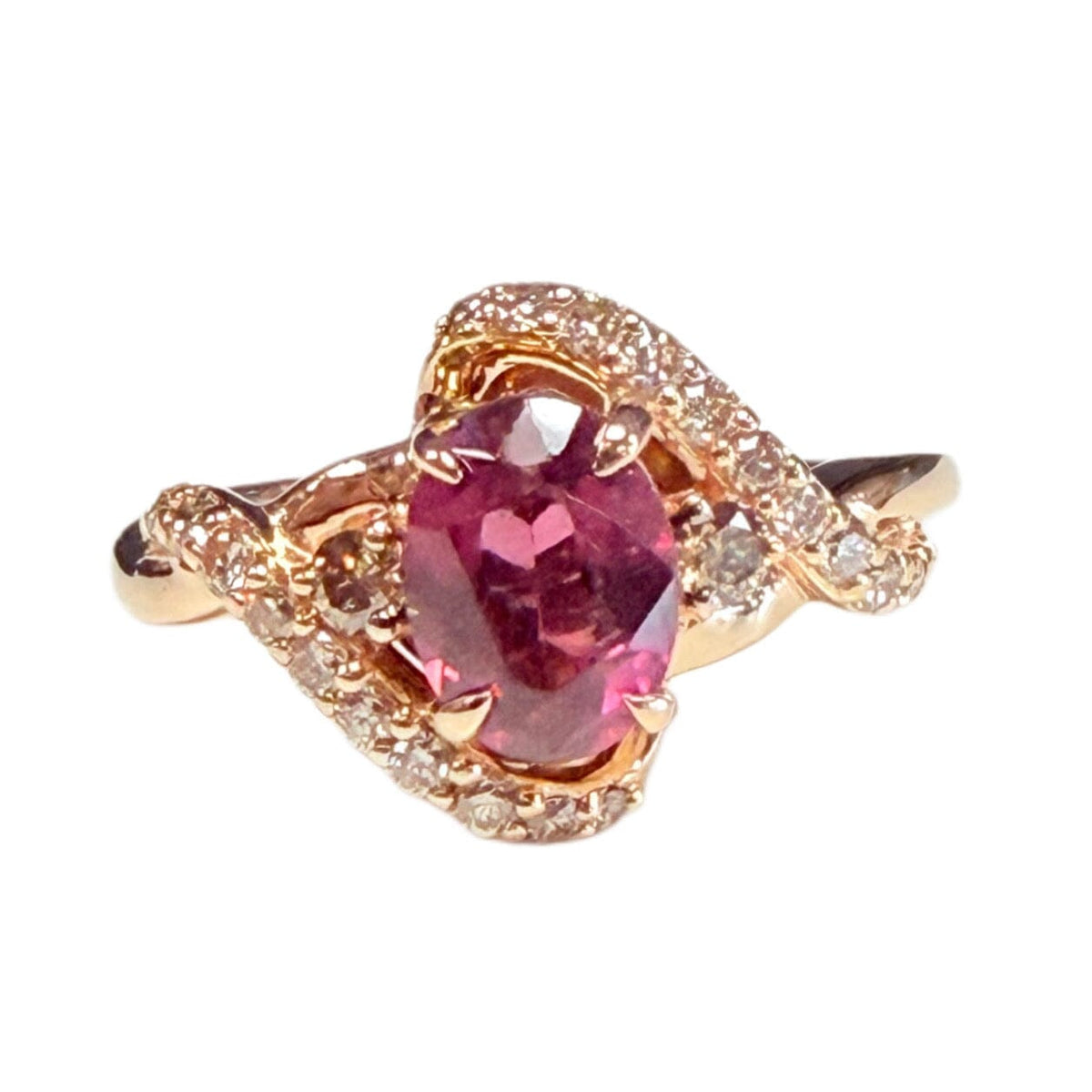 Great Lakes Coin Le Vian 14k Rose Gold Garnet & Diamond Ring