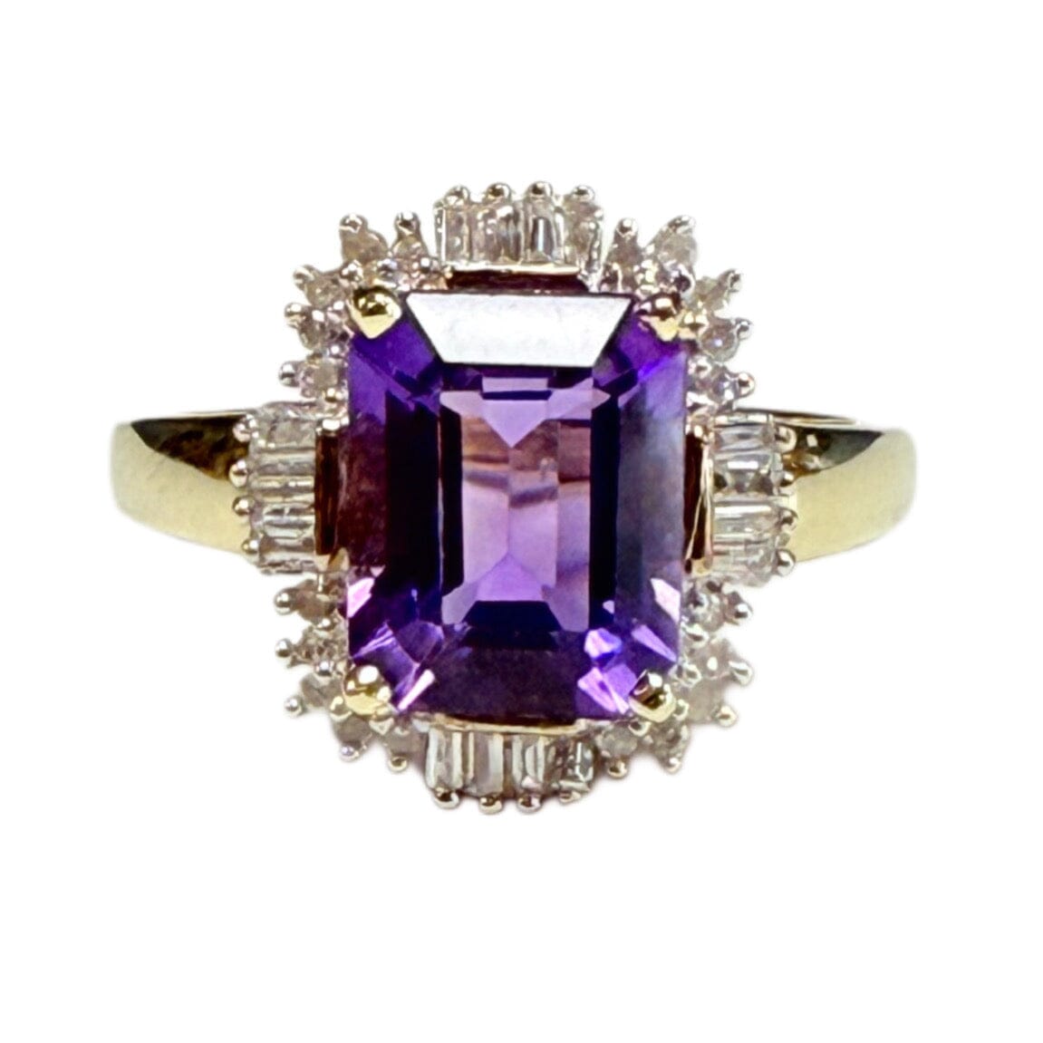 Great Lakes Coin 10k Amethyst & Diamond Ring
