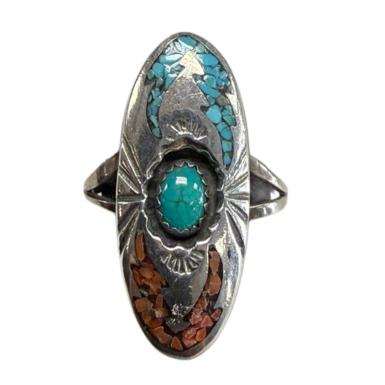 Native American Silver & Gemstone Ring