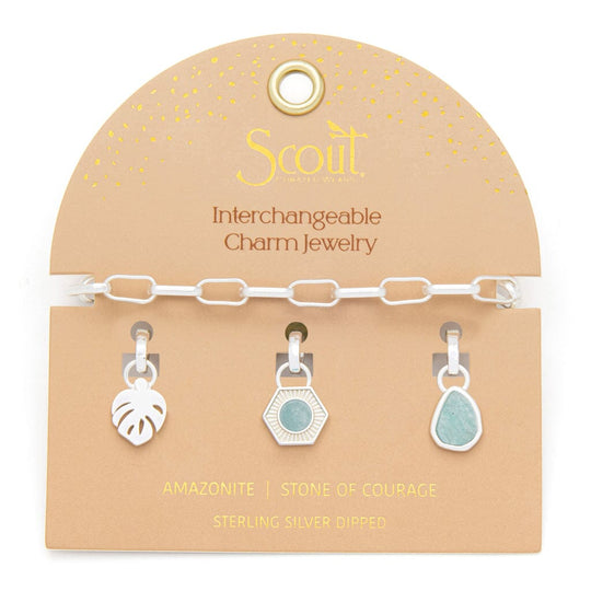 Scout Curated Wears Interchangeable Charm Bracelet Amazonite & Silver