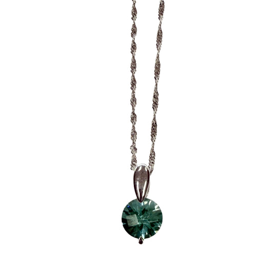 14k Gold & Teal Quartz Necklace