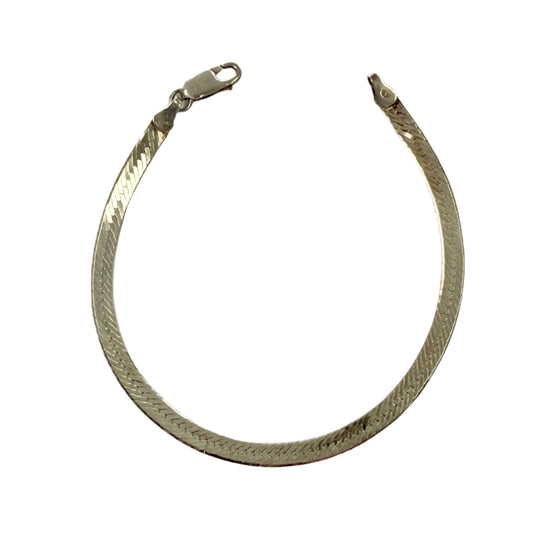 Silver Herringbone Bracelet