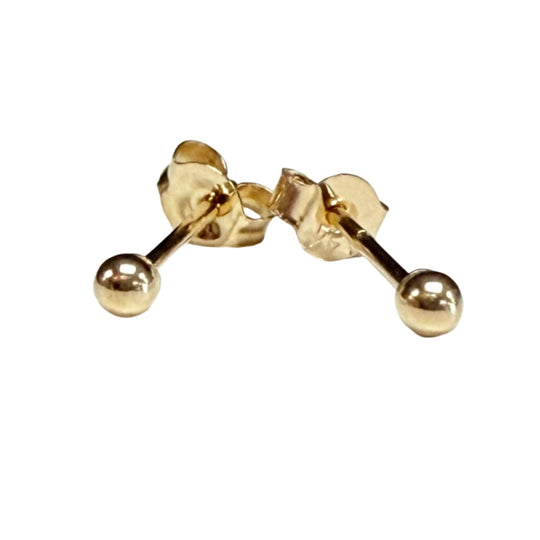 14k Yellow Gold Ball Stud Earrings