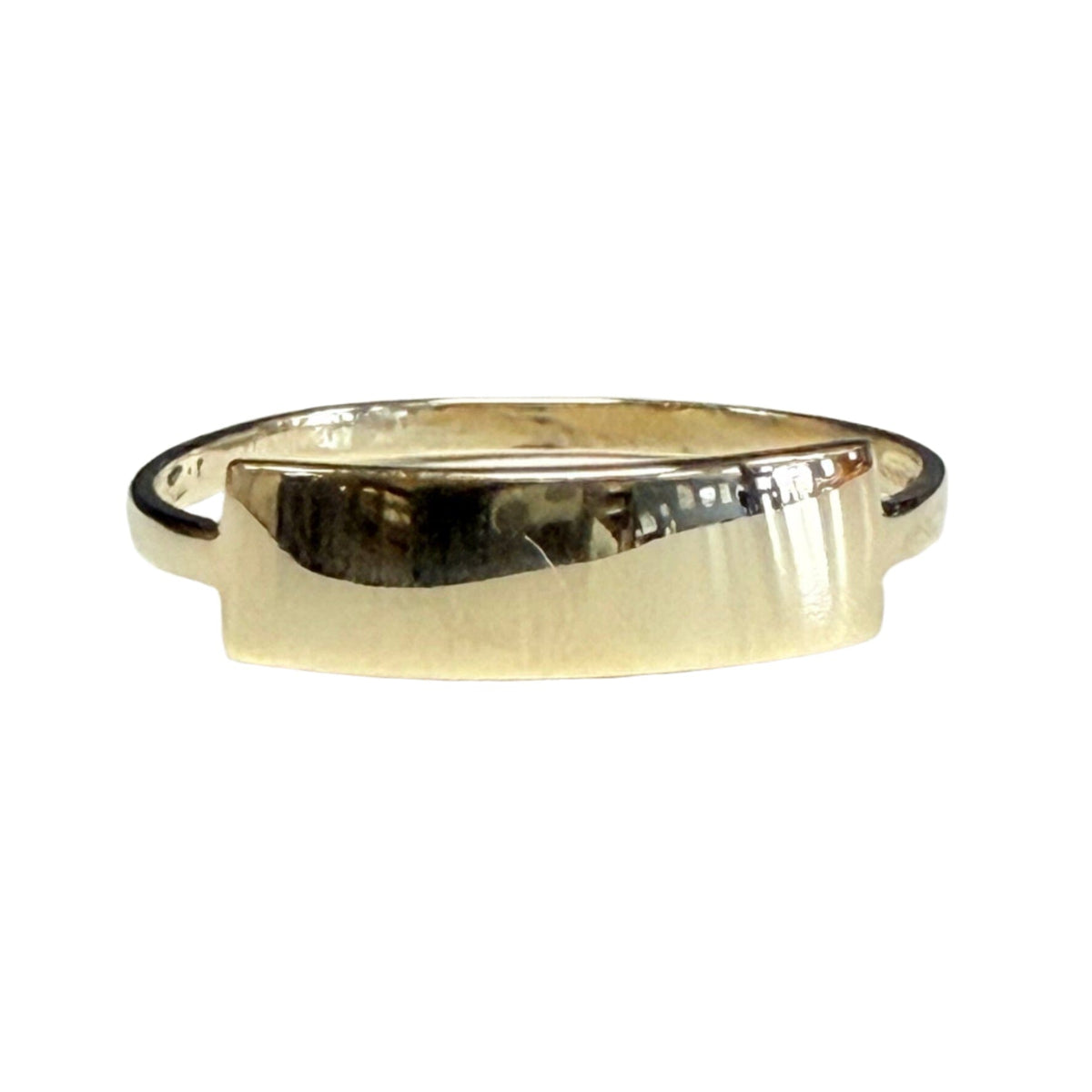 Great Lakes Coin 14k Yellow Gold Bar Ring