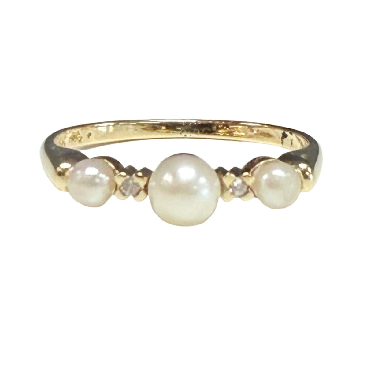 Great Lakes Coin 18k Gold Diamond & Pearl Ring