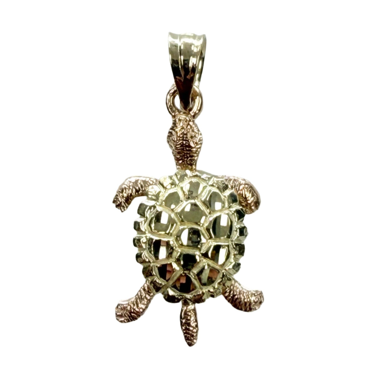 Great Lakes Coin 14k Two Tone Gold Turtle Pendant