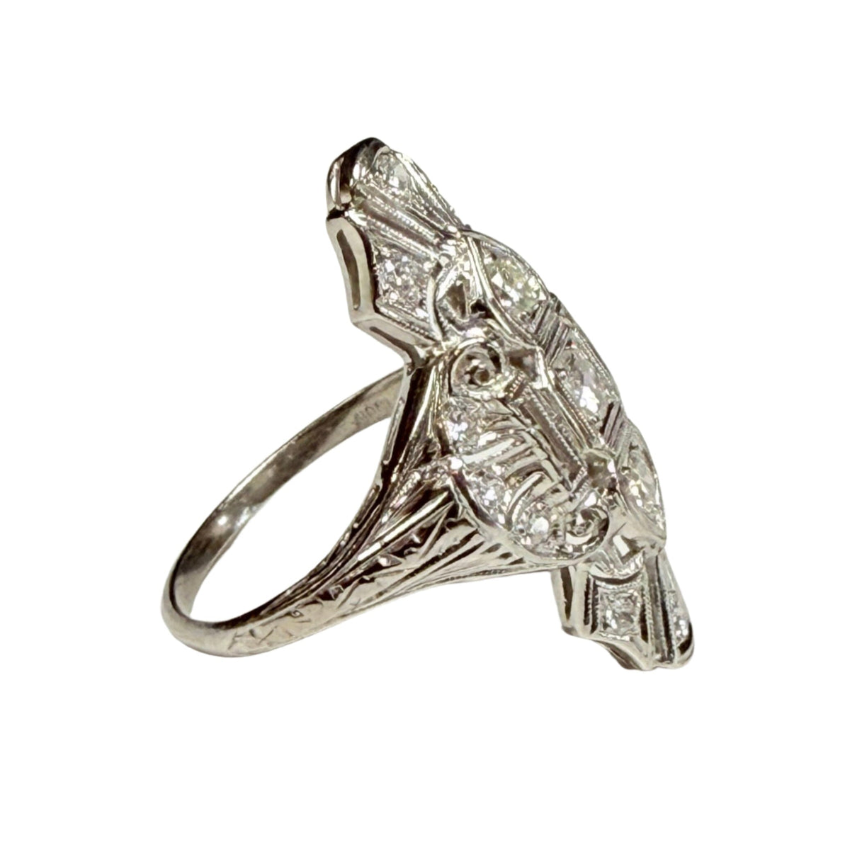 Great Lakes Coin Platinum & Diamond Art Deco Ring