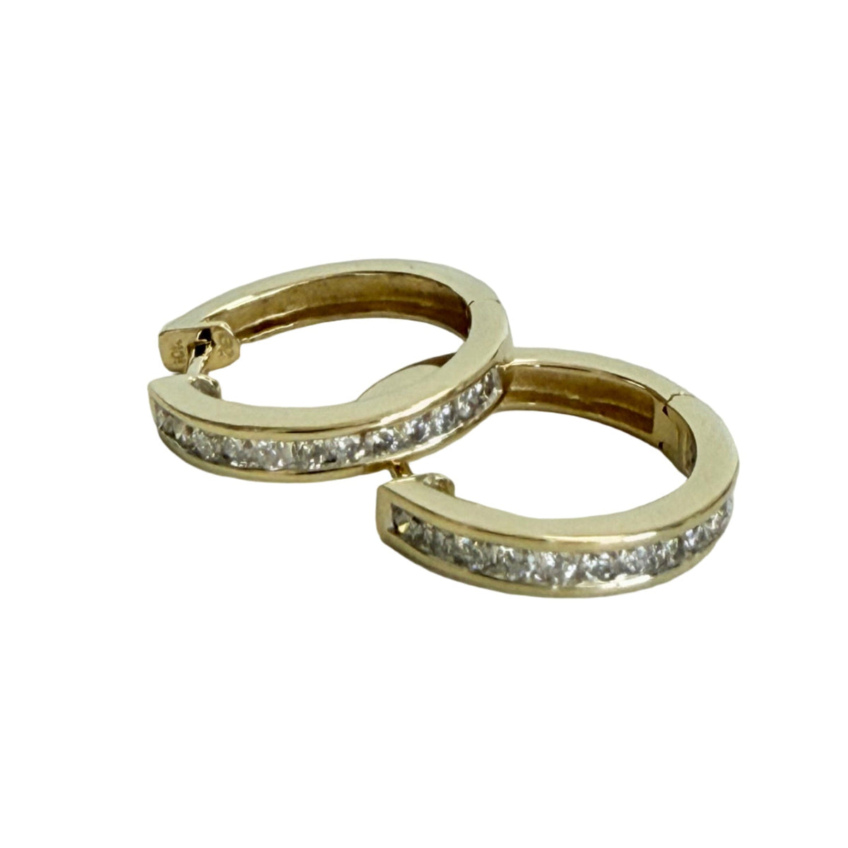 Great Lakes Coin 10k Yellow Gold & Diamond Hoop Earrings