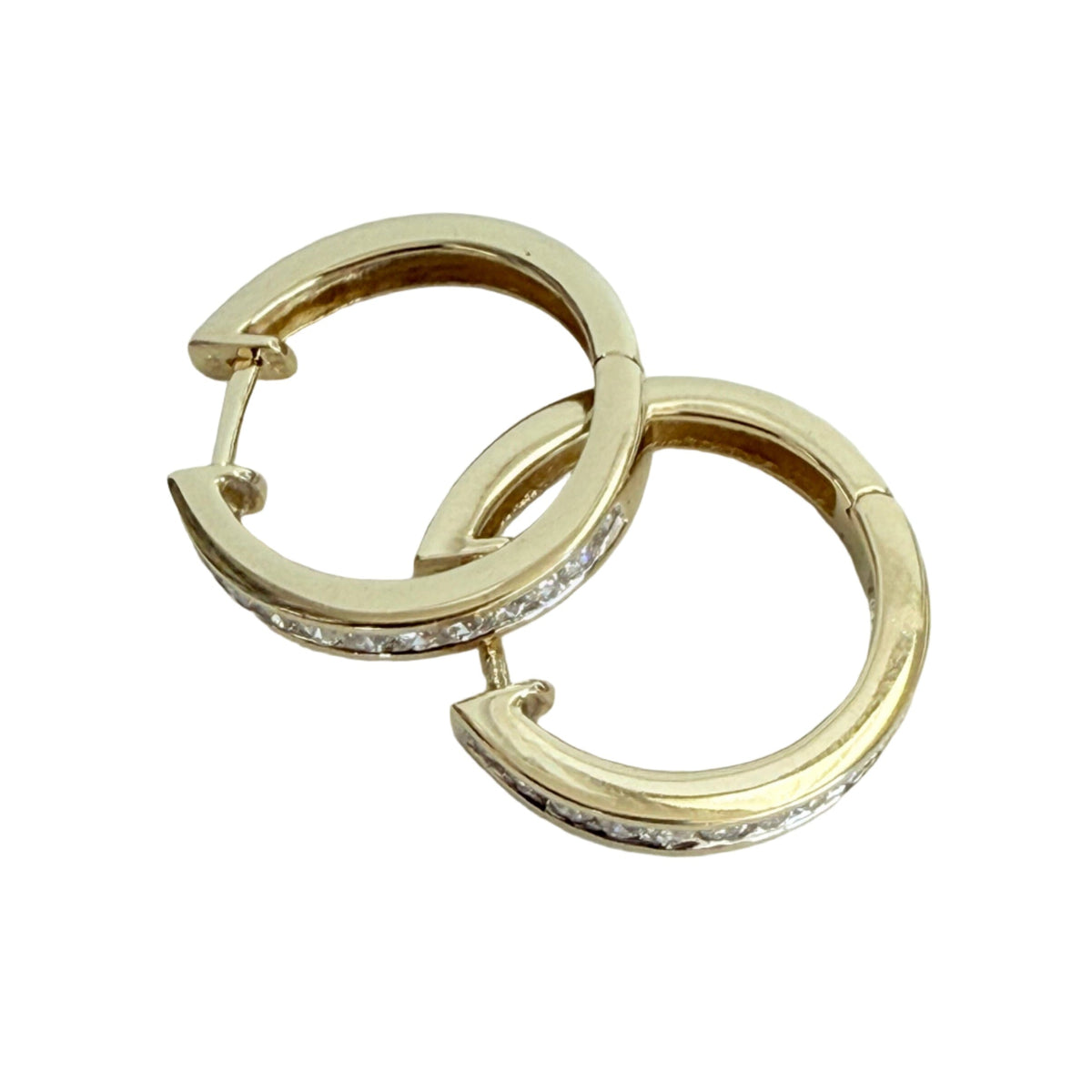 Great Lakes Coin 10k Yellow Gold & Diamond Hoop Earrings